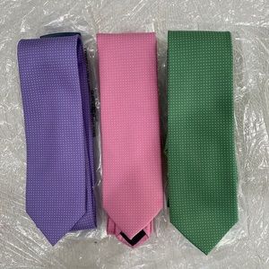 Nautica Mens Tjorn Ties, 3 count. Purple, Pink & Green. New without tags.